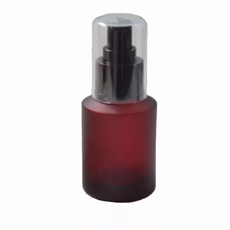 30ml 60ml frosted pink/green/white/red/olive green mist spray glass bottle for cosmetics liquid and perfume packaging