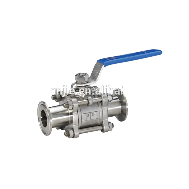 3-компонентная 2 варианта нержавеющая сталь 316L санитарно шаровой клапан