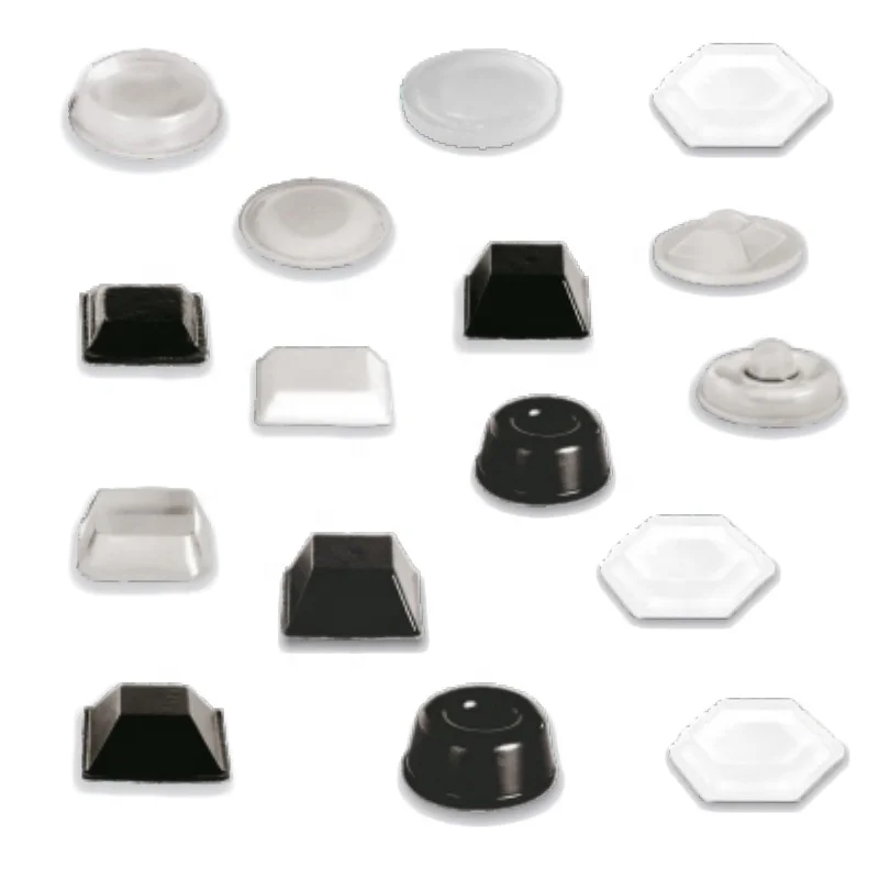 Customized Polyurethane HPB Silencing Shockproof Black Square Self-adhesive Sticky Wardrobe Door Drawer Protection Bumper Pads