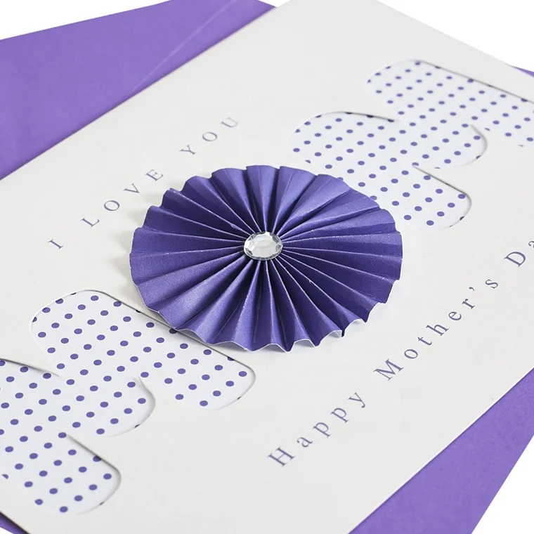 Необычные открытки ручной работы на день матери, высококачественные 3D Поздравительные открытки со складным цветком