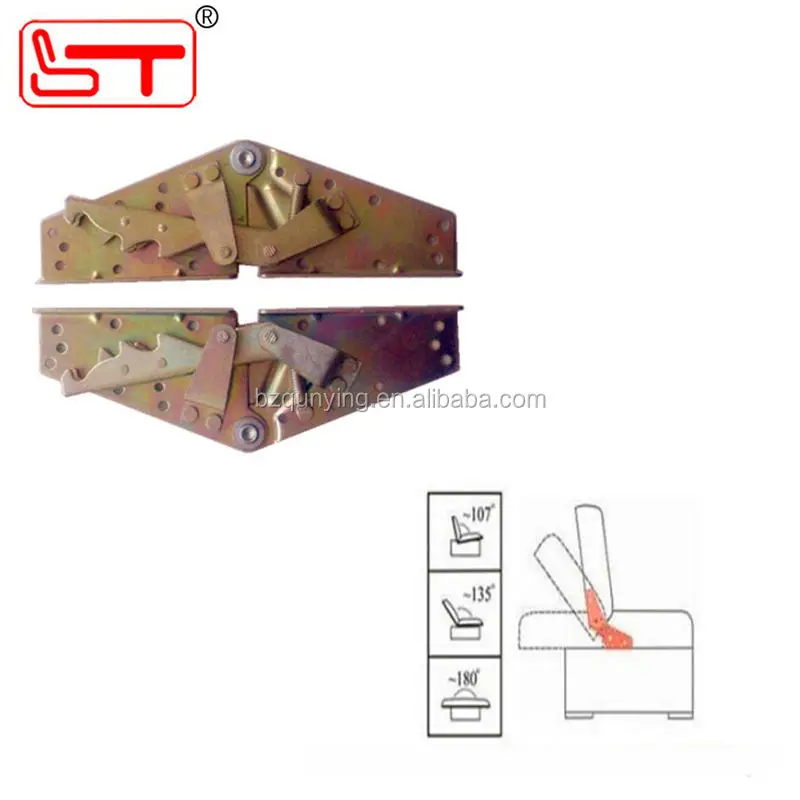Three Position Folding Bed Bracket Adjustable Click Clack Futon Sofa Bed Backrest Mechanism Hinge