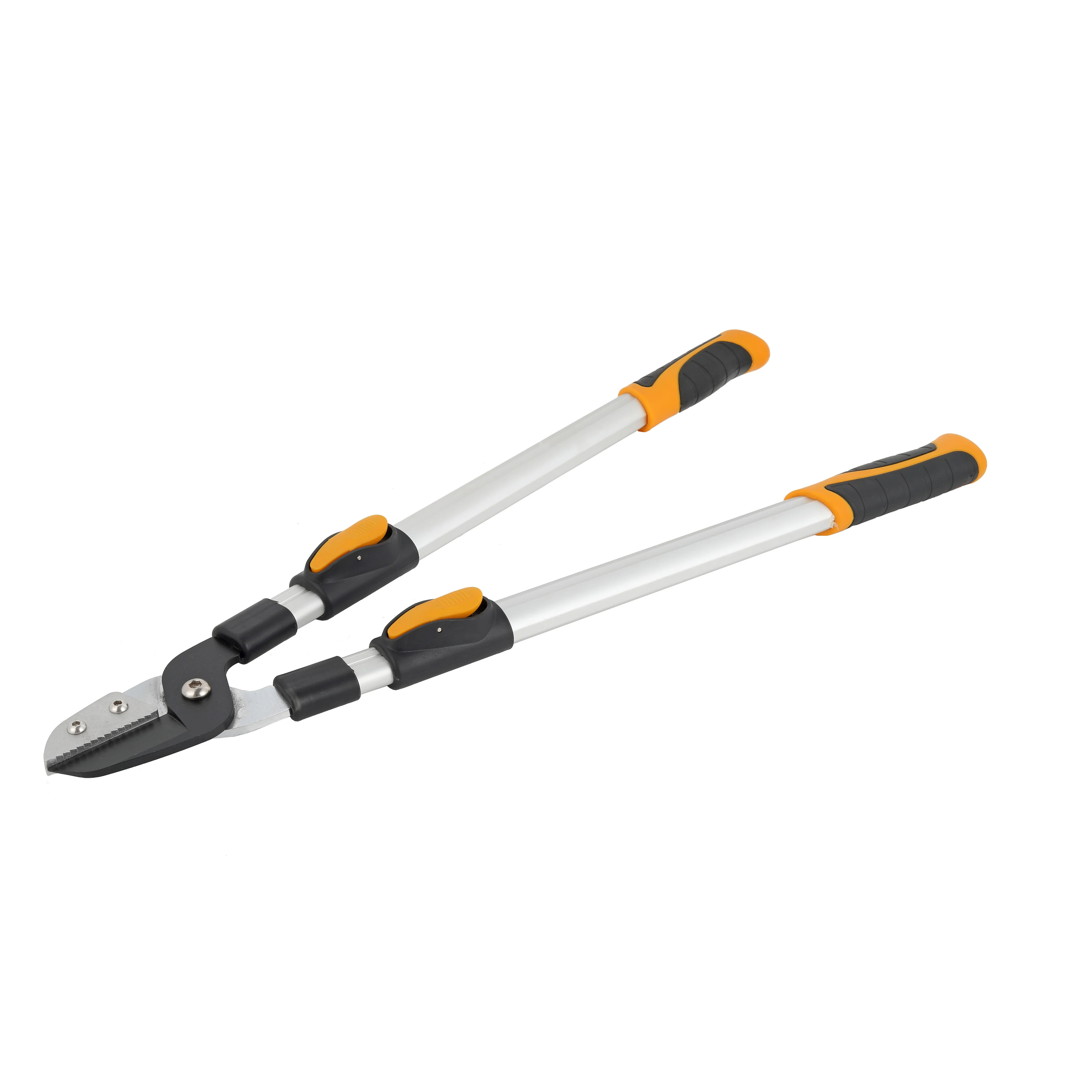 Telescopic Aluminum Anvil Lopper Garden Shear Aluminum Handle Two color Soft Grip 65Mn blade