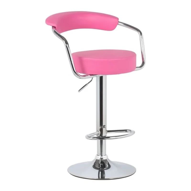 Custom Modern PU Leather Stainless Adjustable Steel Swivel Swivel bar Stool High Chair