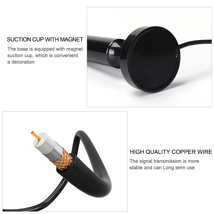 Magnetic Base rotor hdtv antena hd tv aerial amplified high gain outdoor  uhf 360 degree indoor tv antenna