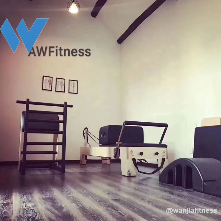 Gym Fitness Studio Equipment Body Building Yoga Exercise 5 Sets Wooden Pilates Reformer For Sale