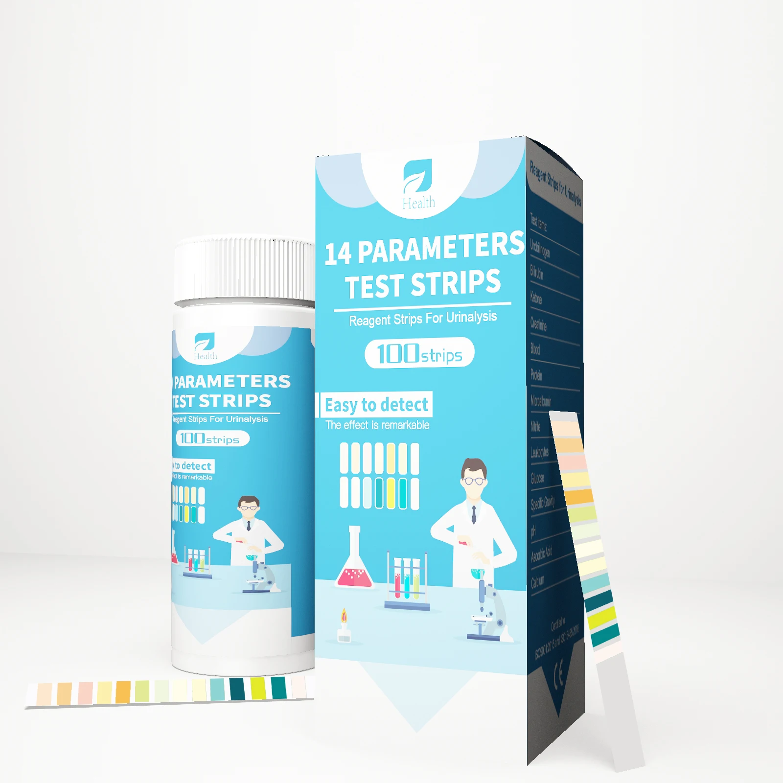 LYZ 14 Parameters Micro Albumin Urinalysis test strips Urinary test strip urine strips