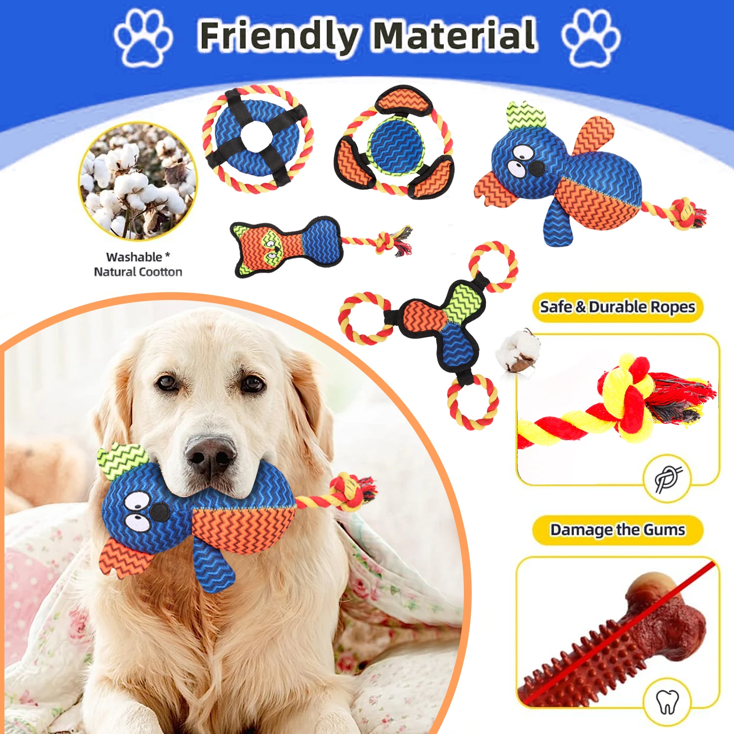 Wholesale Manufacturer Durable Dog Toys Chew Set Pet Dog Interactive Toys Indestructible Dog Toy