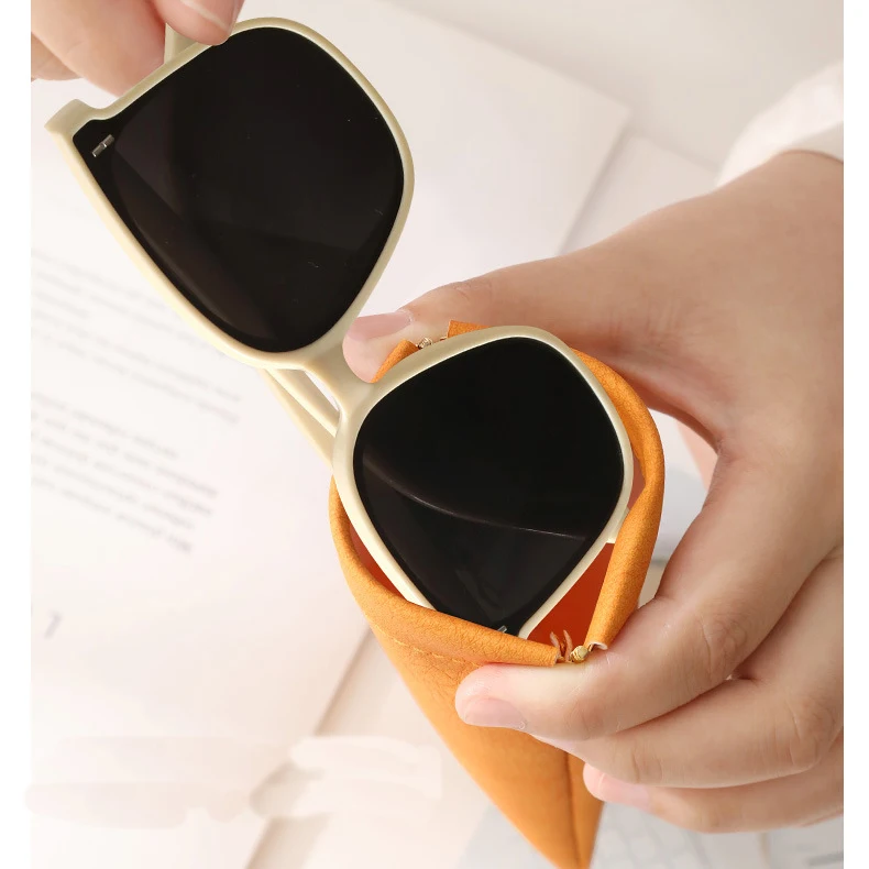 Индивидуальный чехол для солнцезащитных очков Bagsplaza из искусственной кожи, мягкий Чехол для очков, сумка для хранения очков