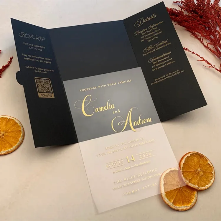 Top Grade Luxury Acrylic Wedding Invitation Card Lucite Acrylic Invitations Card For Weddings