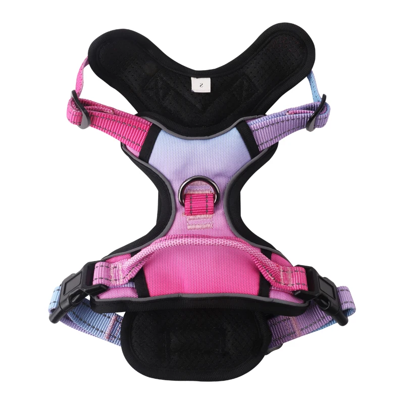 Customizable Heavy-Duty No Pull Pet Harness with 2 Leash Clips Adjustable Soft Padded Dog Vest
