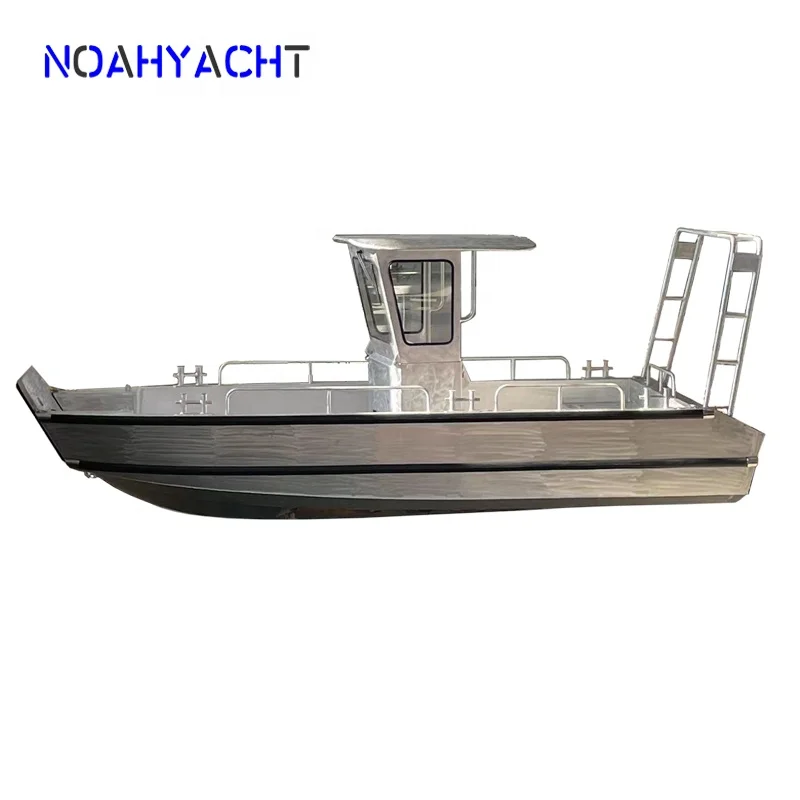 CE Certified 7.35m Aluminum Hull Small Landing Craft Boat Barge Welded Aluminum For Sale