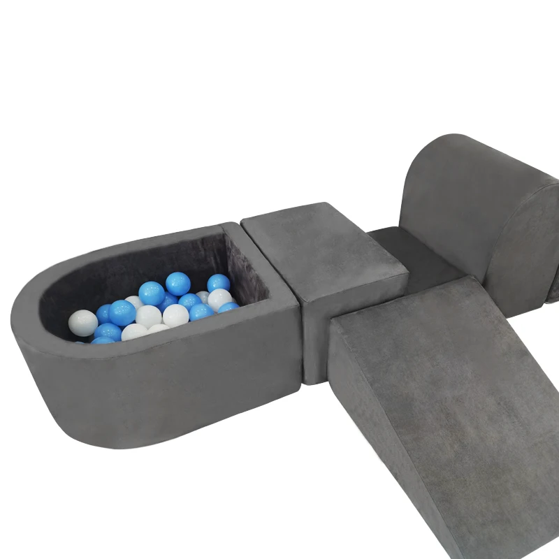 Funny Toddler Kids Soft Play Set Climbing Foam Play Blocks With Slide Ball Pit Pool Baby Home Play Zone