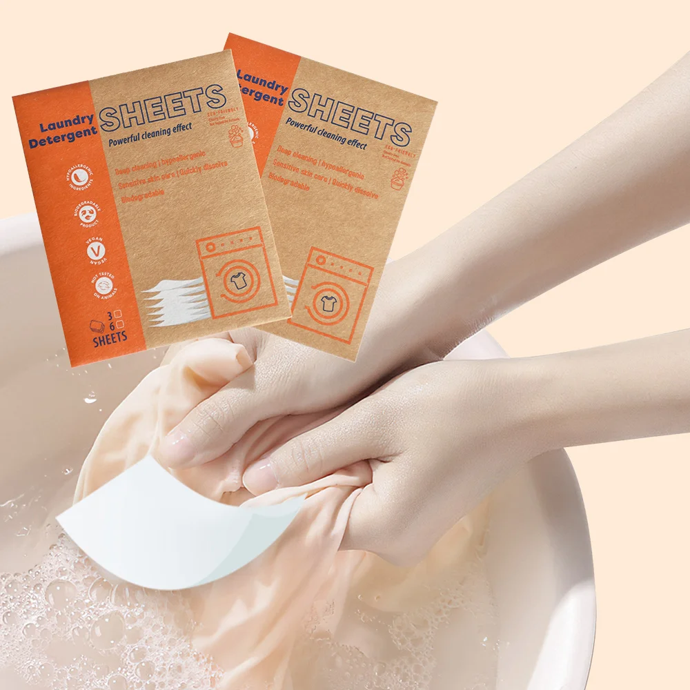 Factory supply good sell clean clothes famous Eco Friendly laundry strips washing paper detergent laundry sheets