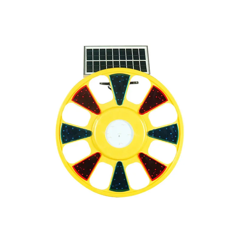 solar power construction site led warning light traffic road safety rotation flashing warning beacon light