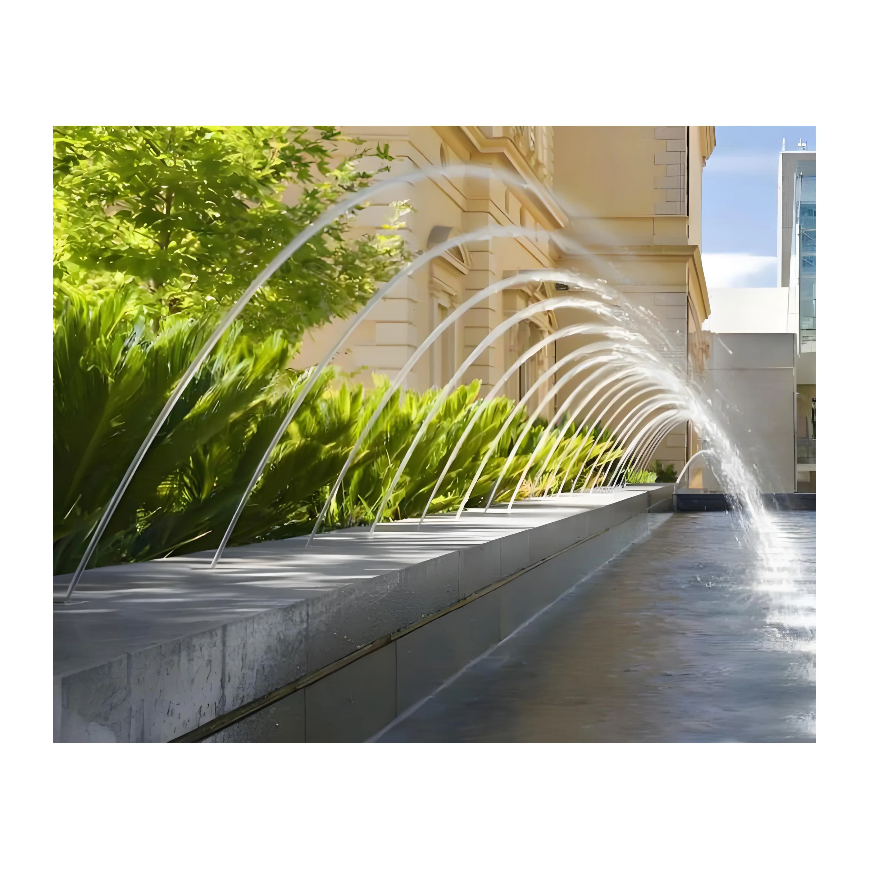 FREE DESIGN DMX512 Led Lighted Small Size Laminar Jumping Jet Fountain Outdoor Pool Program Control Jumping Jet Water Fountain