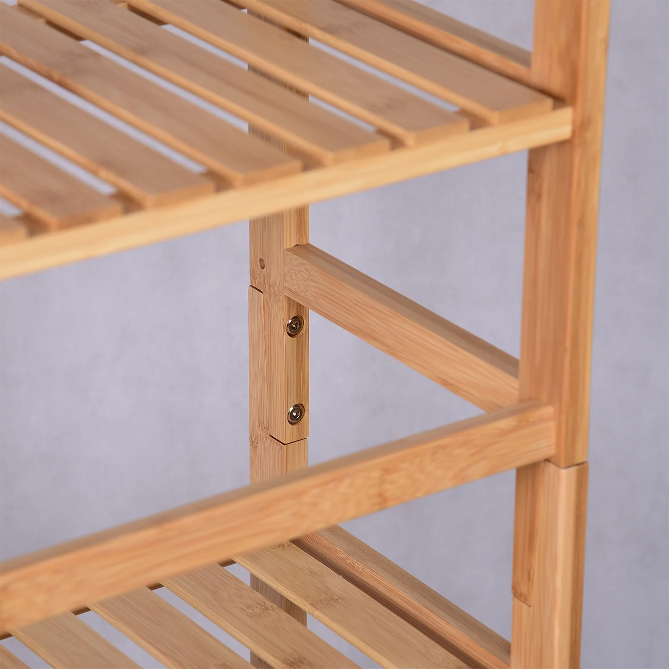 Hot Sale 6 Tier bamboo ladder bookshelf  durable bamboo storage rack for study