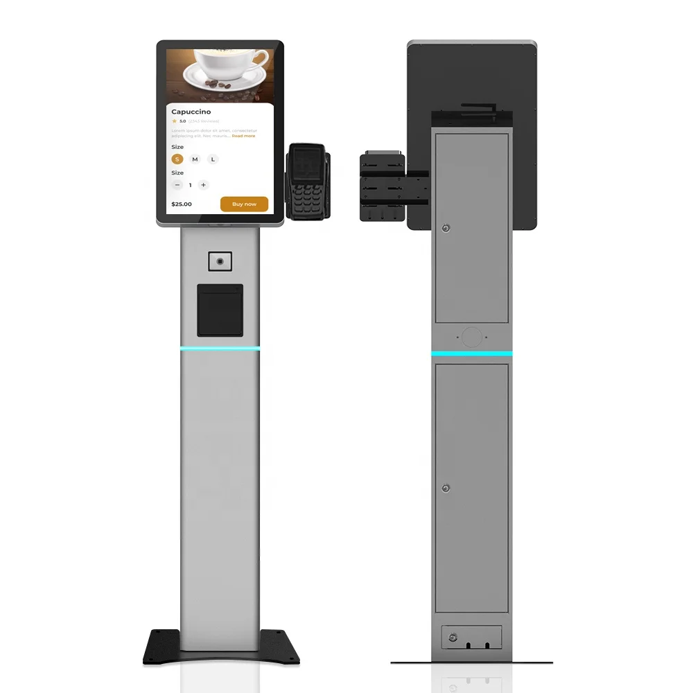 Usingwin High quality 21.5 inch touch screen self service ordering kiosk payment terminal kiosk