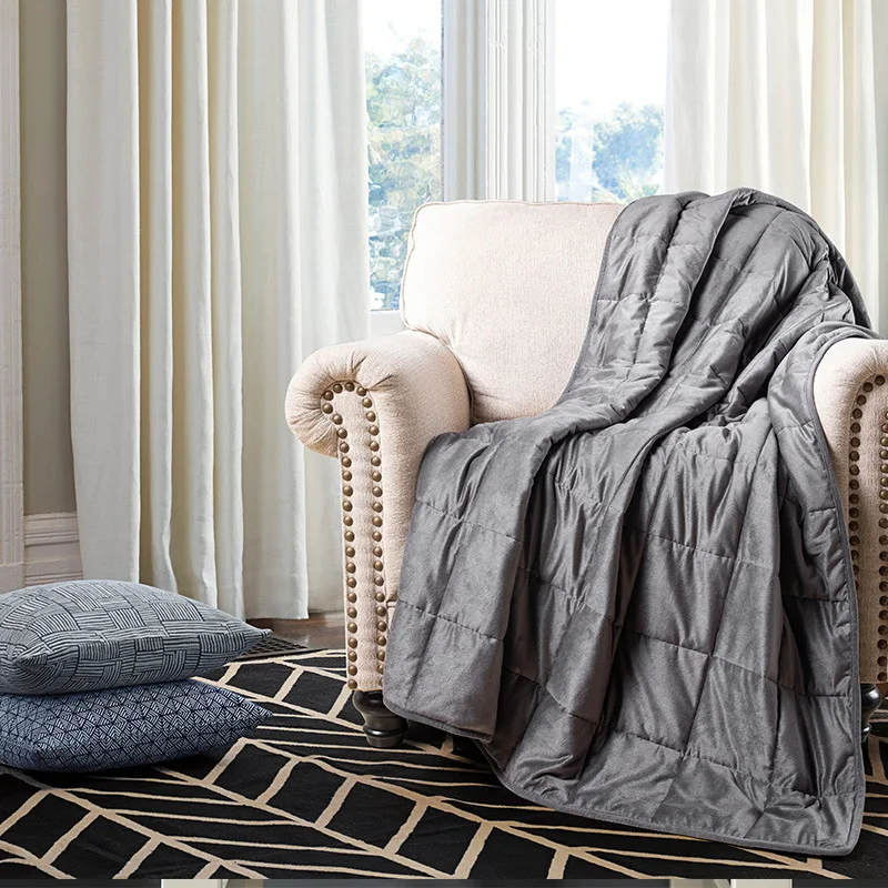 12lbs/15lbs/20lbs/25/30lbs Cotton Heavy Blanket Bamboo Adult Kids Weighted Blanket