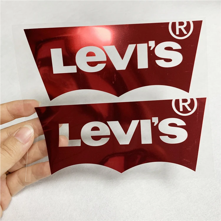 Custom Iron on Stickers Metallic Foil Tshirt Stickers