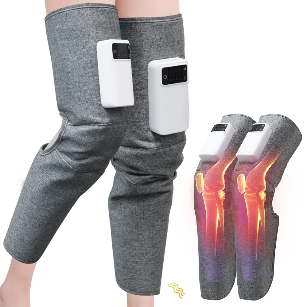 Thigh Cordless Portable Heating Relief Thermal Electric Leg Knee Pain Massager Machine Heat And Vibration Devices With Heat