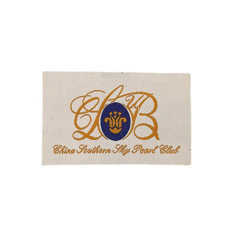 Custom Logo Woven Tag Neck Label Factory Wholesale Iron on Woven Label for Clothing