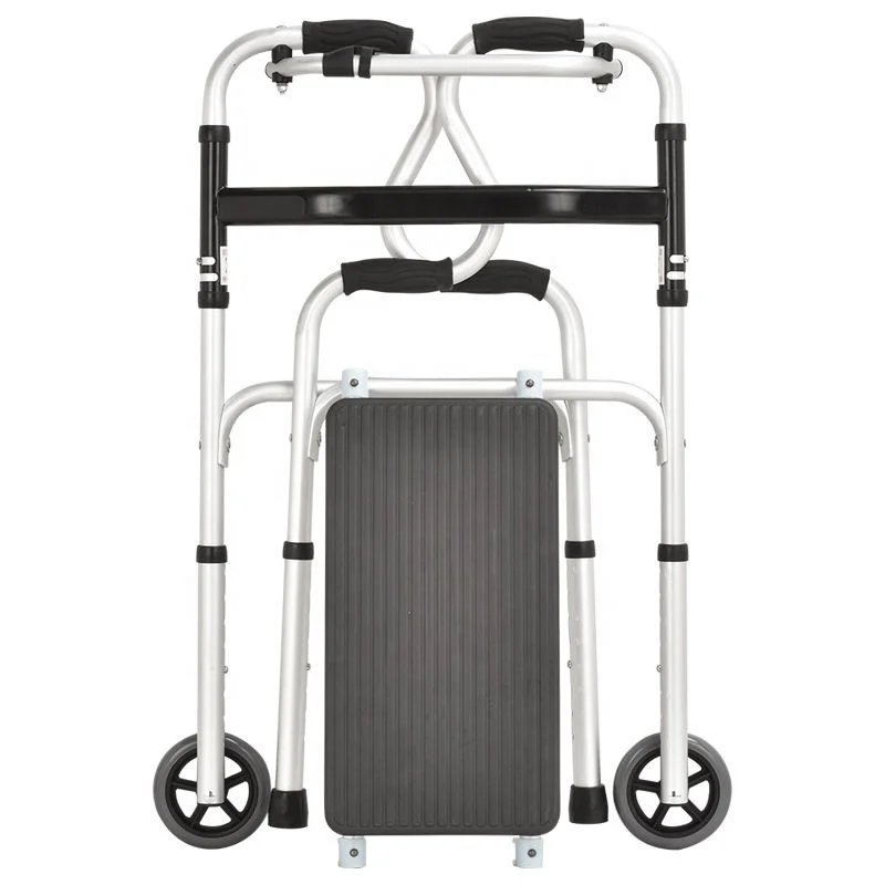 Easy To Walk Aluminum Stable Walker With Wheels Customized Factory Walking Equipment