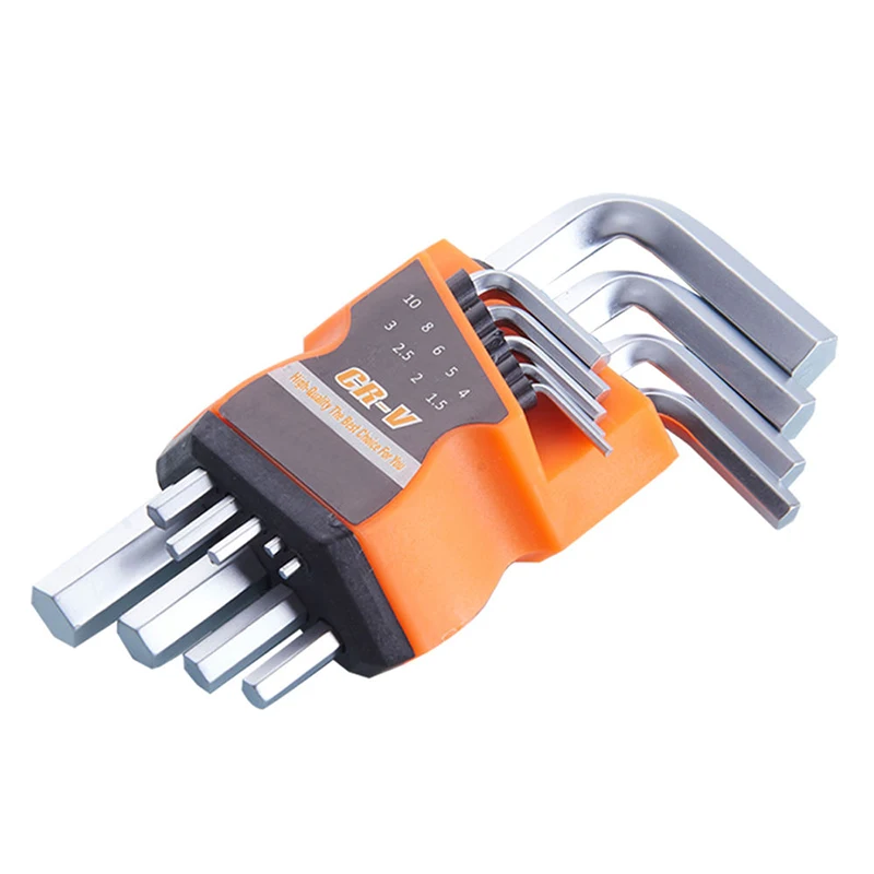 9-Piece Allen Wrench set with Free Strength Helping T-Handle SAE and Metric Long Arm Ball End Hex Key