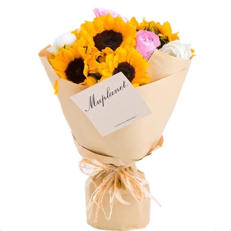 High Quality Natural Color Kraft Paper Roll For Fresh Flower Bouquets Wrapping