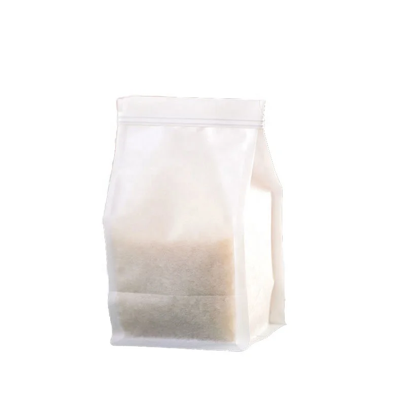 Custom white Kraft paper bread roll packing bag Baguette paper bag flat bottom packaging bag for sandwich