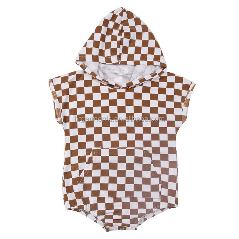 Новое поступление свитшот для малышей комбинезоны одежда высокого качества с клетчатым принтом трико коротким рукавом новорожденных
