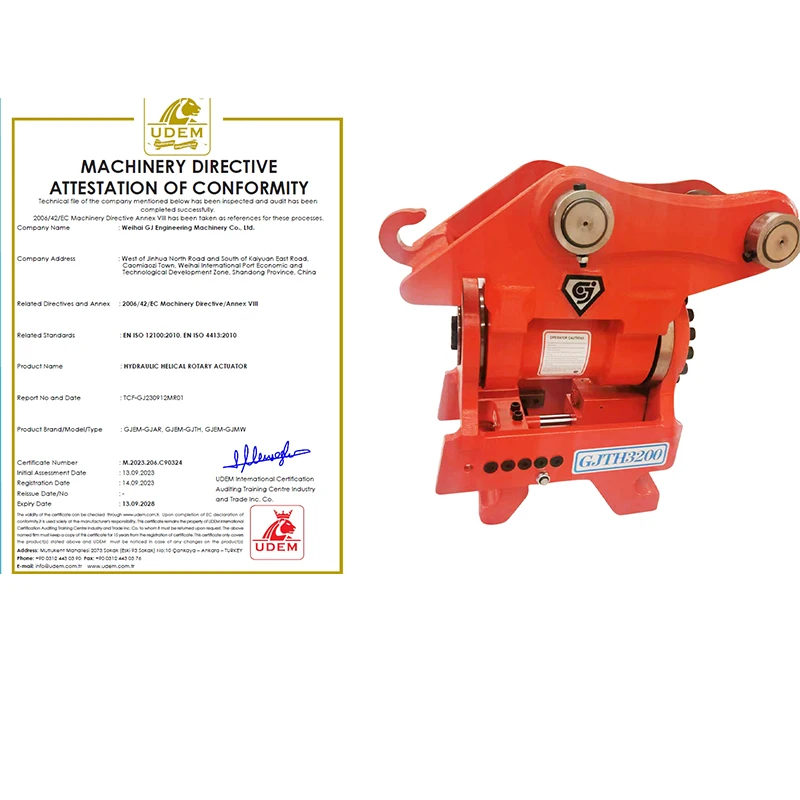 GJEM Hot-Selling Tilt Quick Hitch  S30 S40 Quick Hitch  S Type GJTH 3200 for Excavator 5T-8T