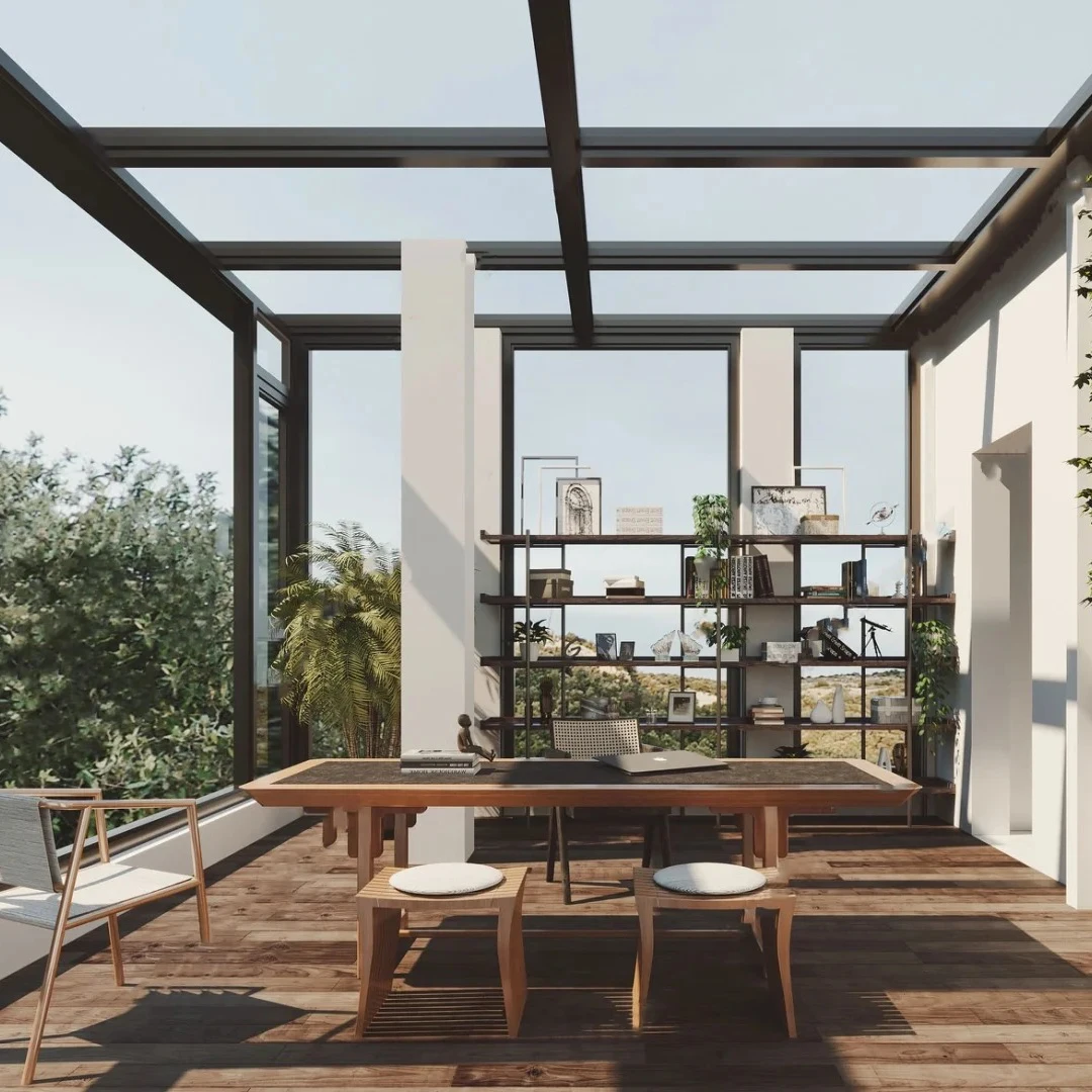 Portable Modular Aluminum Sunroom with Tempered Glass for Backyard