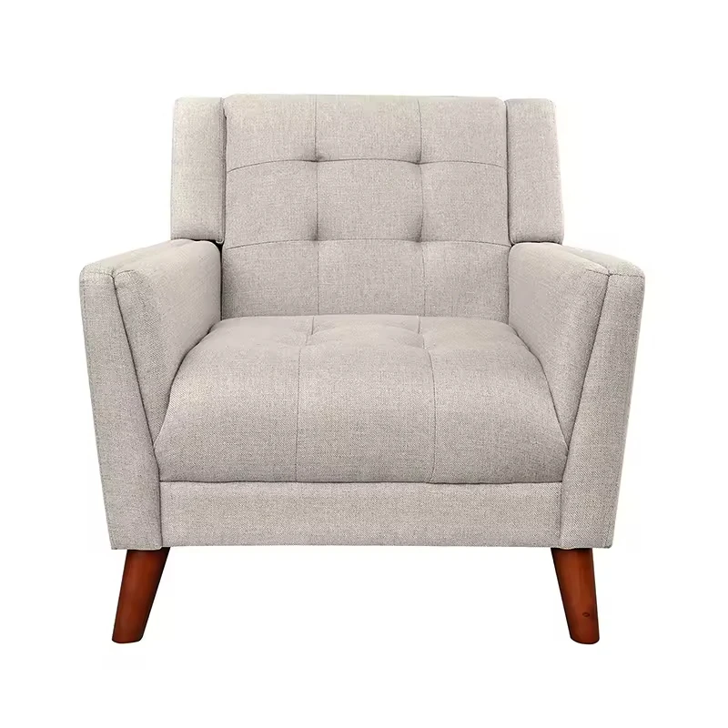 New Design Mid Century Sitting Room Soft Upholstered Chair Single Armchair