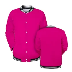 Wholesale Blank Solid Sublimation Baseball Jacket OEM Custom Sportswear Light Weight University Baseball Jacket