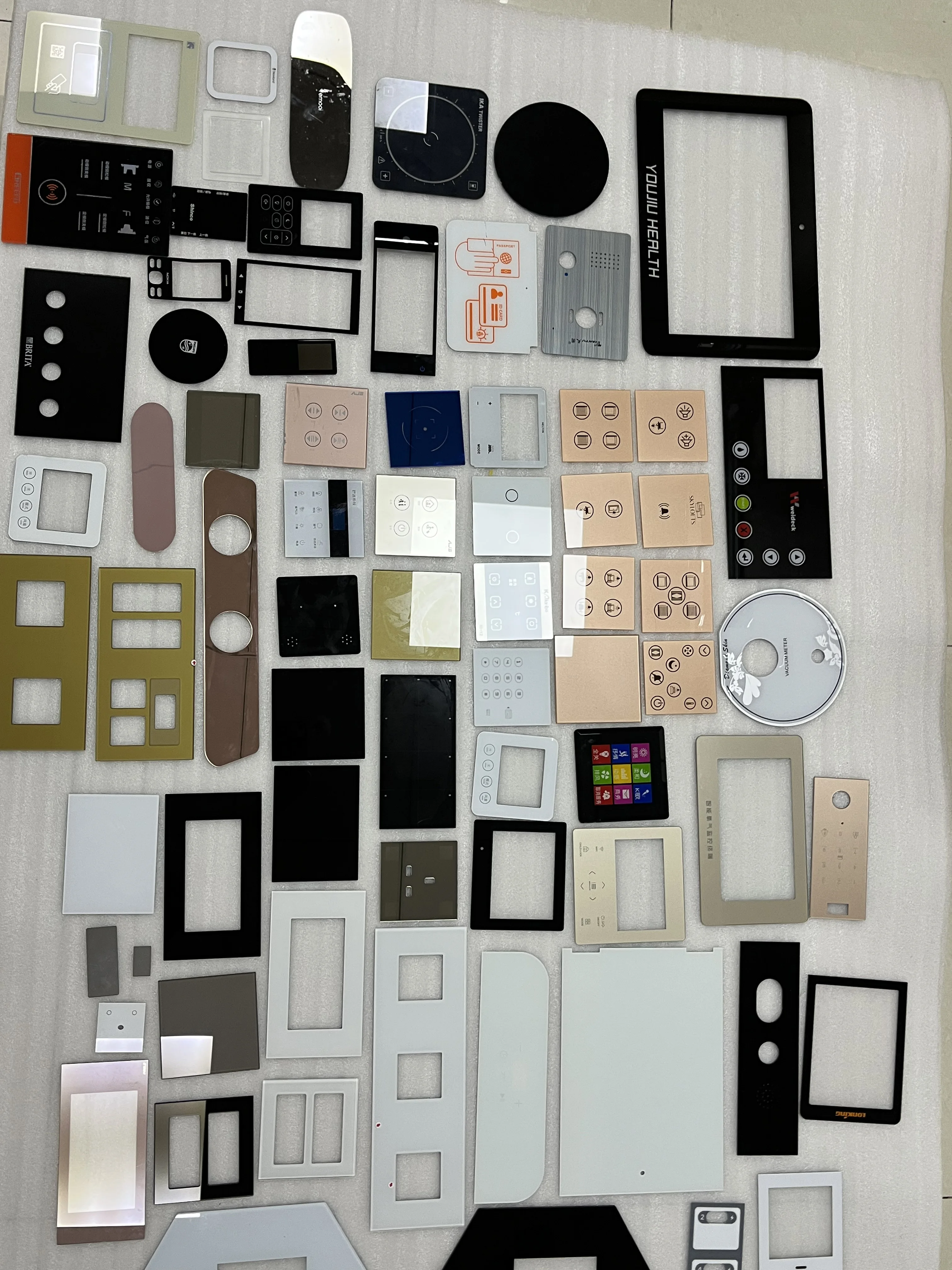 OEM Cut lcd display touch silk printing AR coating gorilla glass custom cover panel