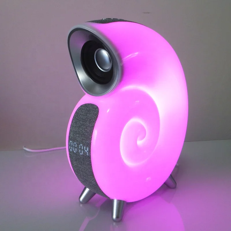 Lonvel 2024 App Control Conch Music Light Led Speaker Portable Rgb Light Wireless Speaker With Built-in Battery White Noise