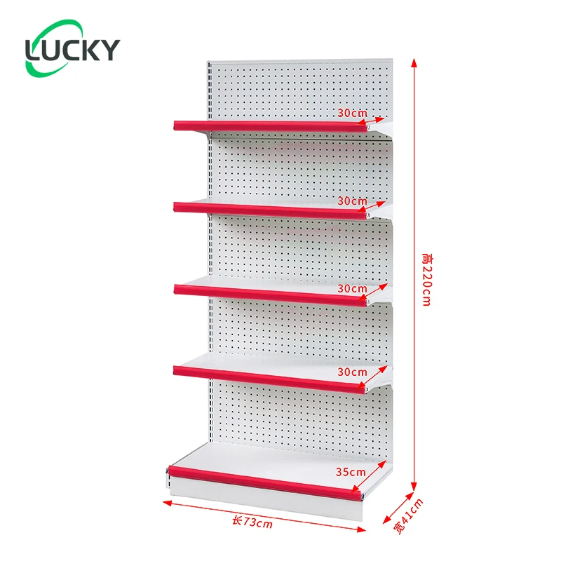 Leke Single sided Subframe-75*41*130 Supermarket Super Market Shelves Display Storage shelf