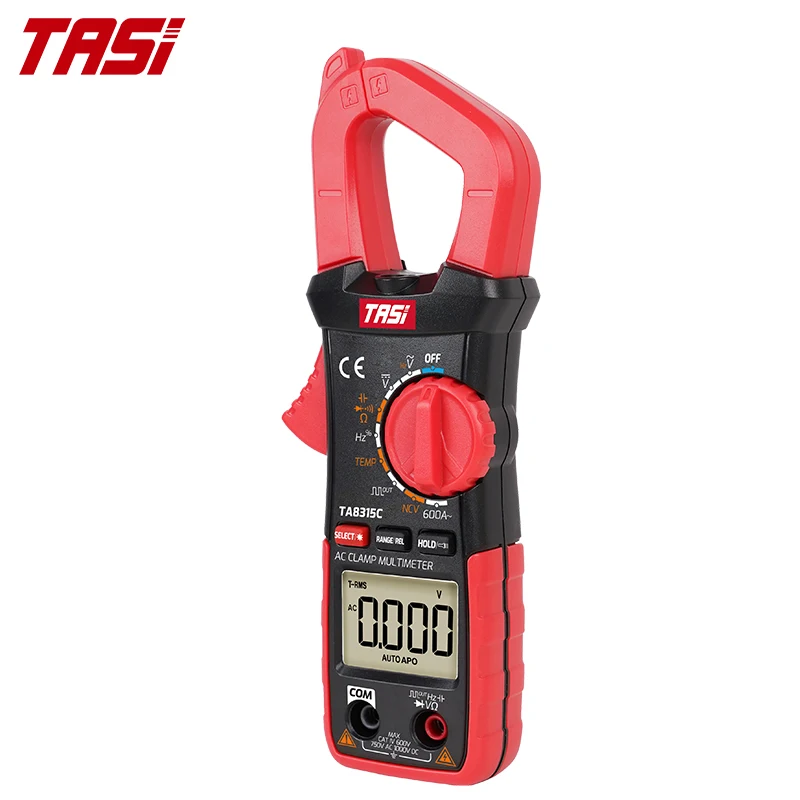  TASI TA8315C 5999 Counts Clamp Meter Digital Non-contact Multimeter AC DC True
