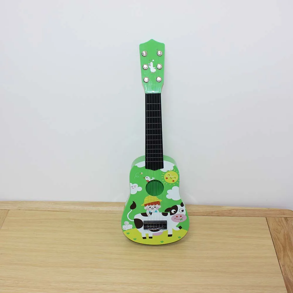 21 Inch Plastic Guitar Toy 6 Strings Mini Children Musical Instruments wooden music toy Educational Learning Rhyme Developmental