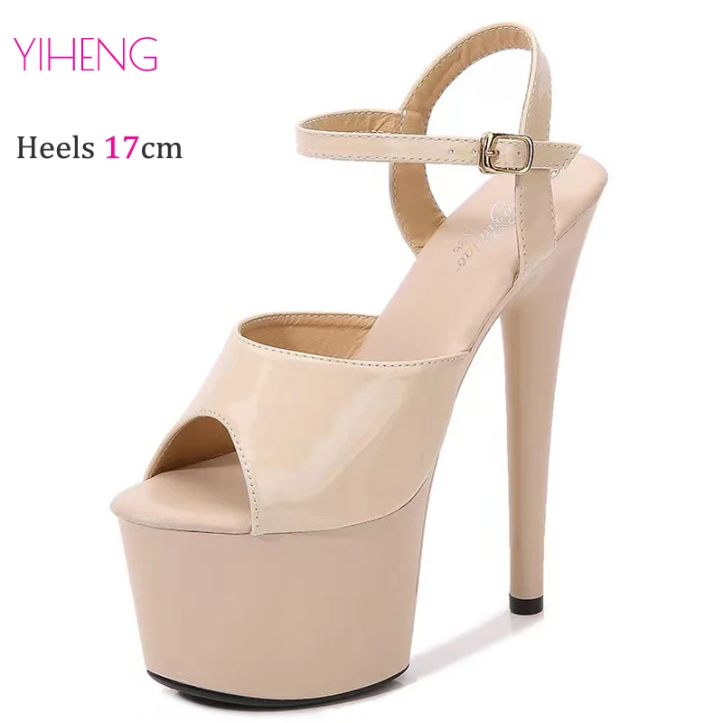 New Red Pole Dance Shoes Women 17 CM Sexy Stripper High Heels Show Sandals Party Club Platform High-heeled Wedding Shoes