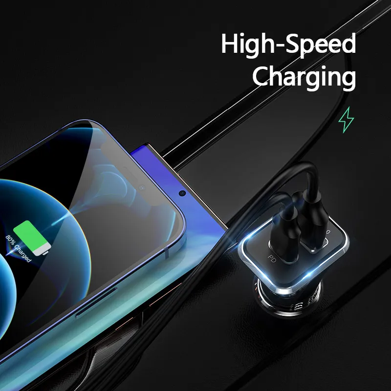 Бесплатная доставка 1 образец OK FLOVEME USB C автомобильное зарядное устройство для Type-c 36 Вт Быстрая зарядка PD