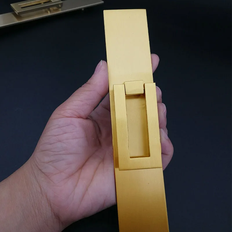 New Chinese Style Shoe Cabinet Bookcase Handle Straight Strip Bathroom Solid Pure Copper Double Hole Modern Simple Copper Handle