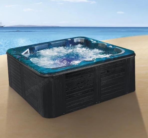 big yacuzzi whirlpool tub 7 person hot tube outdoor American acrylic jakuzi swim spa villa garden install hydromassage pool