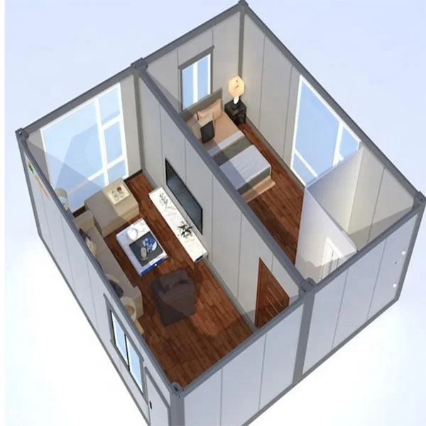 Low cost portable home use movable prefab cabin container house