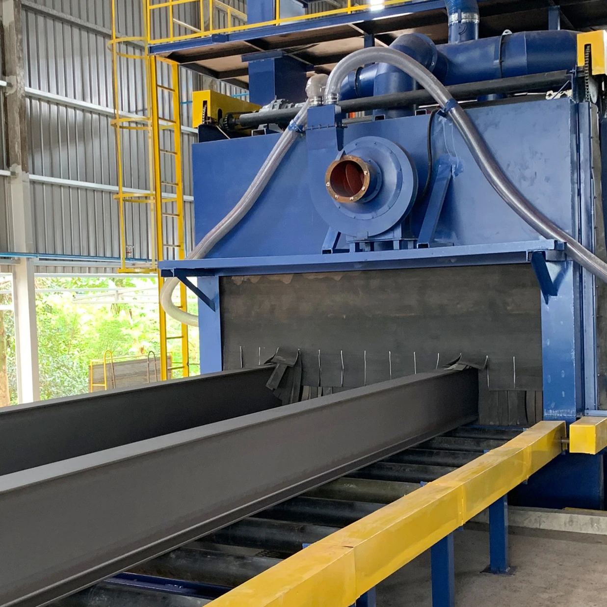 Sheet metal cleaning rust remove shot blasting machine