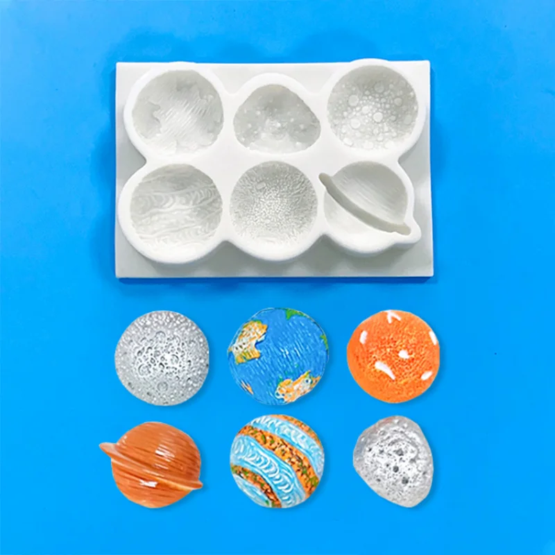s71 planet astronaut Silicone Mold sugar craft fondant tools cake decorating mould baking tool DIY kitchen