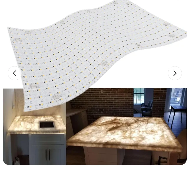 SMD 2835 Flexible LED Sheet Light Countertops Illuminated DC 12V 24V Each LED Cuttable 288 LEDs/Sheet