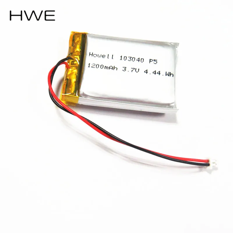 103040 Model Lithium Polymer Battery  3.7v Rechargeable Li-polymer Battery 1200mah for Monitoring Device