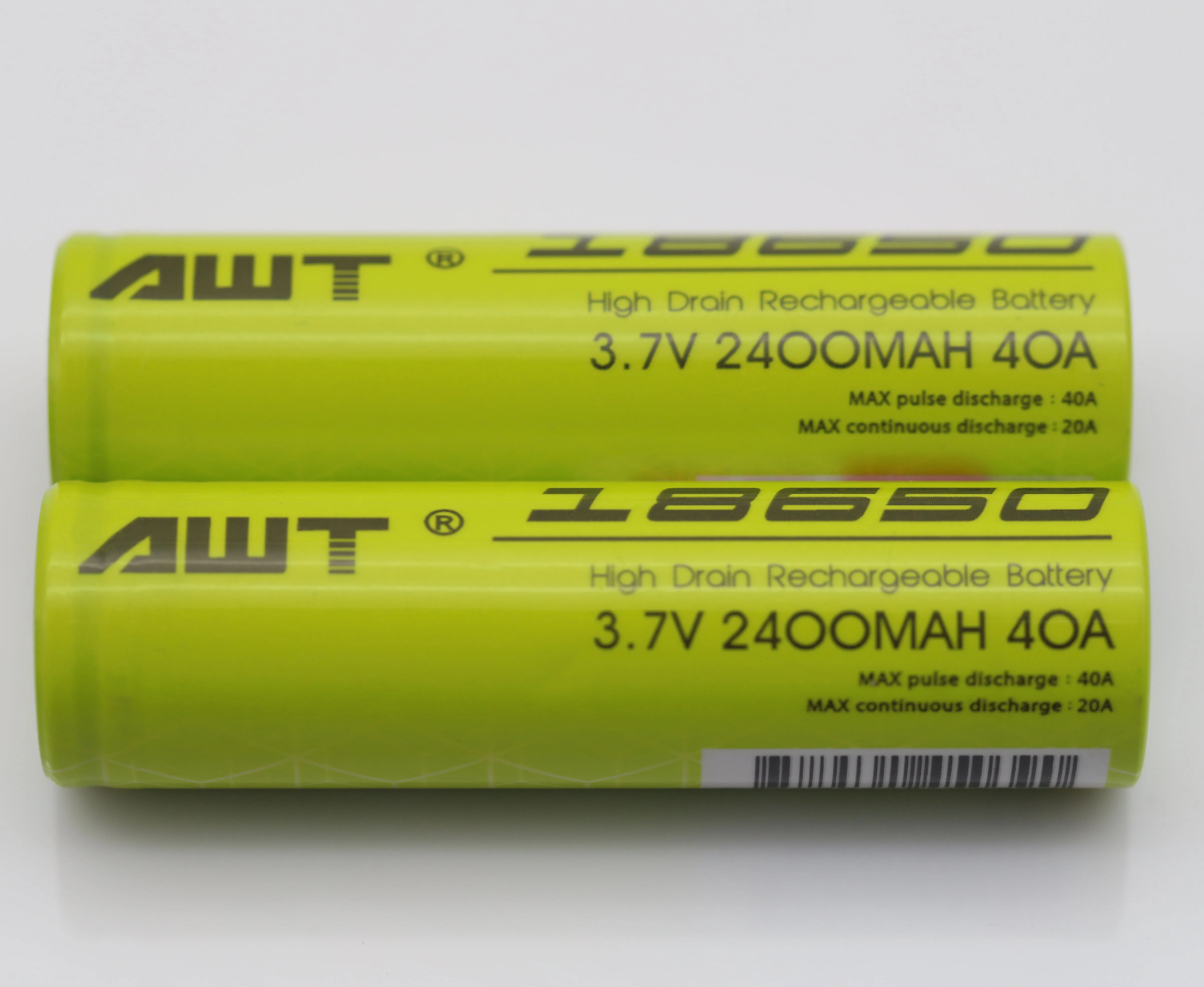 2021 hot sale  AWT 18650 3.7v 2400mAh 40A vape battery packaging 510 vape battery vape battery for solar energy system