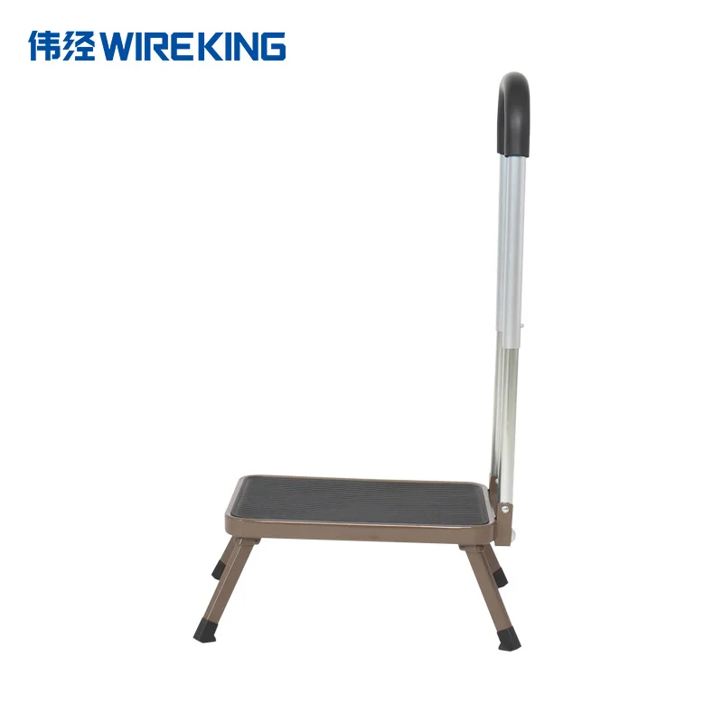 One step wide stepladder metal library  stair ladder kitchen children foot step stool with handle
